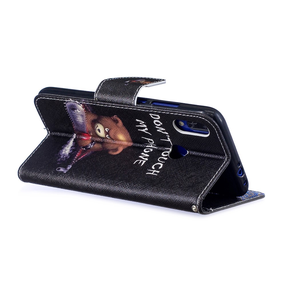 Pattern Printing PU Leather Folio Flip Phone Cover for Xiaomi Redmi Note 7S /Note 7 - Bear And Its Warnings-5