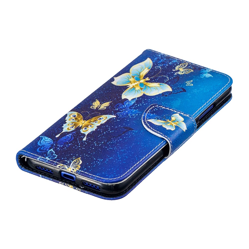 Pattern Printing Leather Wallet Case for Xiaomi Redmi Note 7 / Note 7 Pro (India) - Butterfly Pattern-7