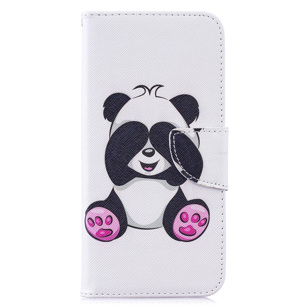 Pattern Printing Leather Wallet Case for Xiaomi Redmi Note 7S /Note 7 / Note 7 Pro (India) - Cute Panda-2