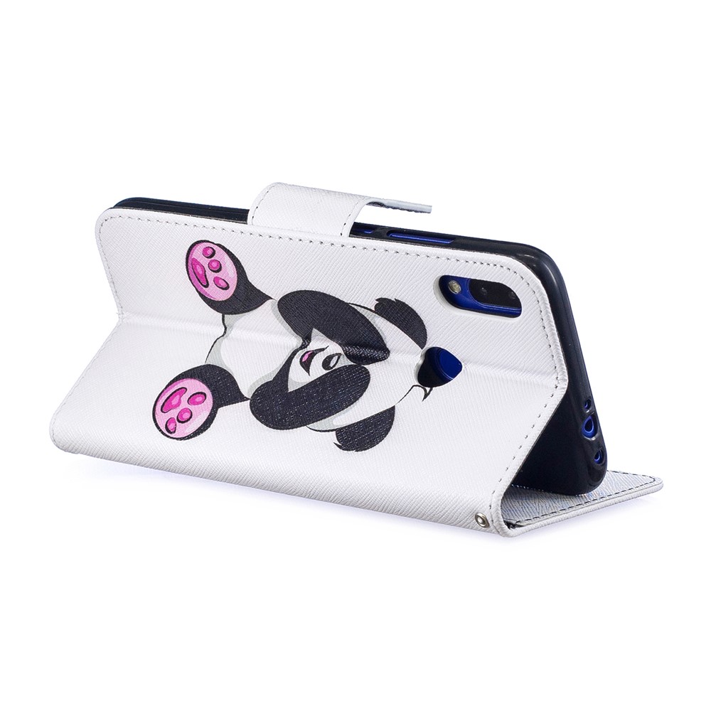Pattern Printing Leather Wallet Case for Xiaomi Redmi Note 7S /Note 7 / Note 7 Pro (India) - Cute Panda-5