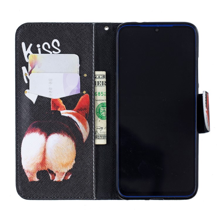 Pattern Printing Leather Wallet Case for Xiaomi Redmi Note 7S /Note 7 / Note 7 Pro (India) - Kiss My Ass-4
