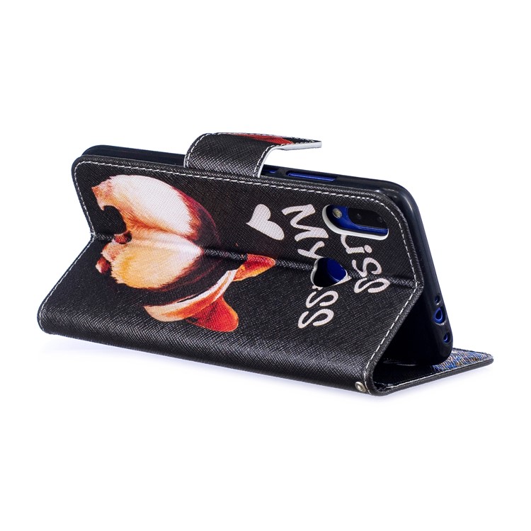 Pattern Printing Leather Wallet Case for Xiaomi Redmi Note 7S /Note 7 / Note 7 Pro (India) - Kiss My Ass-5