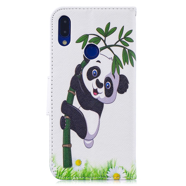 Pattern Printing Leather Wallet Case for Xiaomi Redmi Note 7S /Note 7 / Note 7 Pro (India) - Panda Pattern-3