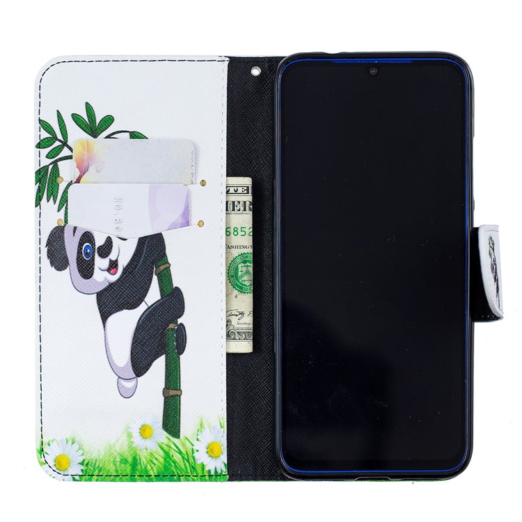 Pattern Printing Leather Wallet Case for Xiaomi Redmi Note 7S /Note 7 / Note 7 Pro (India) - Panda Pattern-4