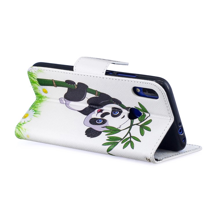 Pattern Printing Leather Wallet Case for Xiaomi Redmi Note 7S /Note 7 / Note 7 Pro (India) - Panda Pattern-5