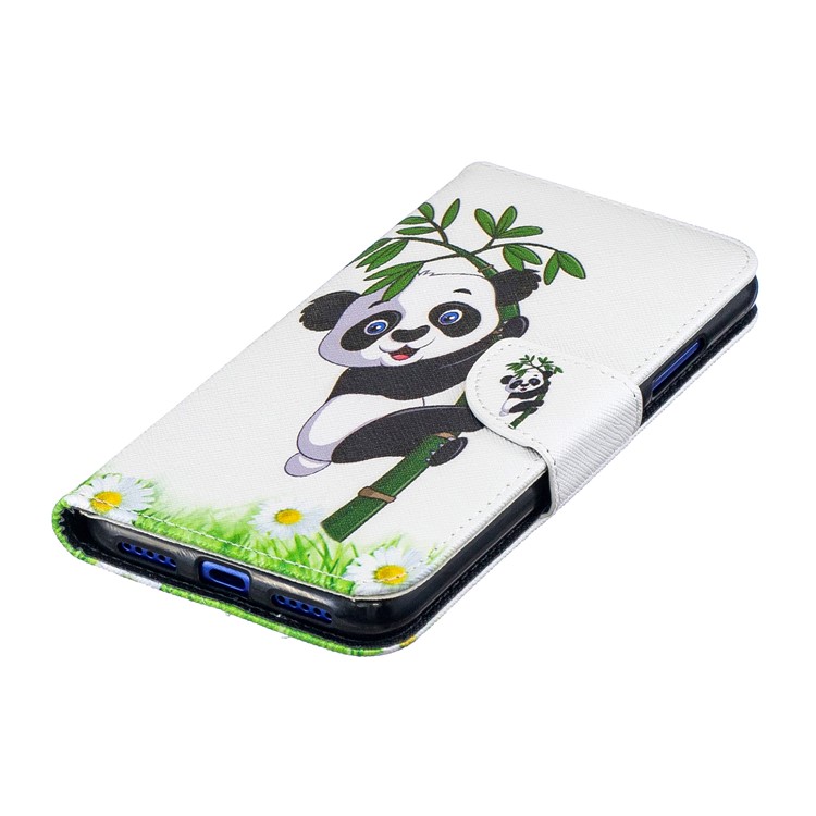 Pattern Printing Leather Wallet Case for Xiaomi Redmi Note 7S /Note 7 / Note 7 Pro (India) - Panda Pattern-7