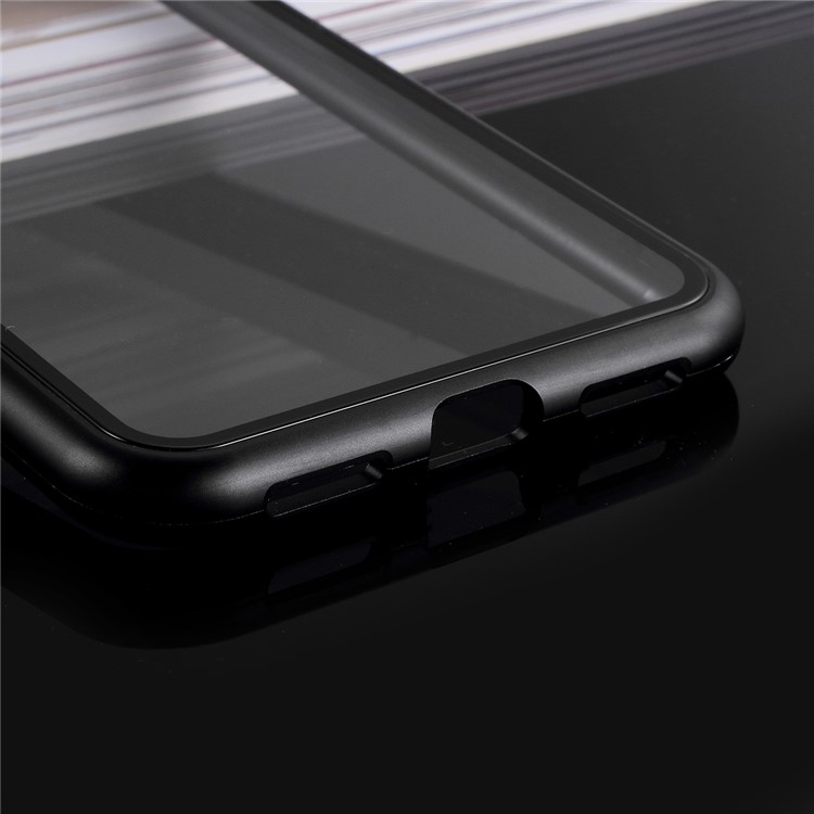 Detachable Magnetic Metal Frame + Tempered Glass Back Protection Cover for Xiaomi Redmi Note 7S /Note 7 / Note 7 Pro (India) - Black-4