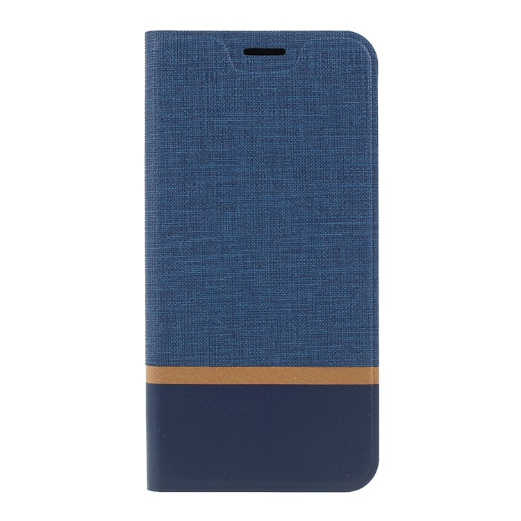 Cross Pattern Leather Card Holder Phone Cover (Built-in Steel Sheet) for Xiaomi Redmi Note 7 / Note 7 Pro (India) - Blue-1