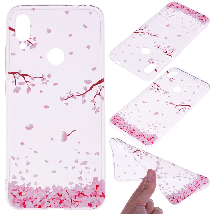 Pattern Printing TPU Shell for Xiaomi Redmi Note 7S /Note 7 / Note 7 Pro (India) - Beautiful Flowers-1