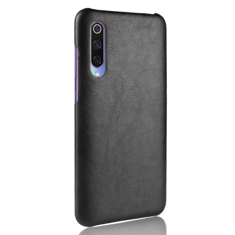 Litchi Texture PU Leather Coated PC Mobile Case for Xiaomi Mi 9 SE - Black-3