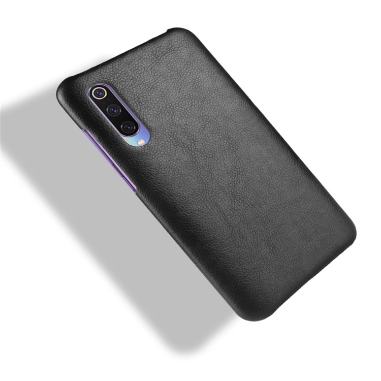 Litchi Texture PU Leather Revêtu de PC Mobile Pour Xiaomi Mi 9 se - le Noir