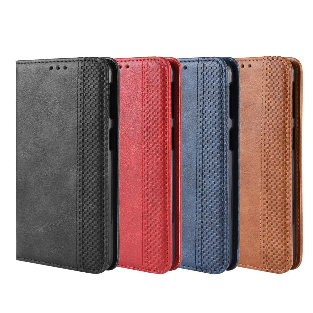 Vintage Style Leather Wallet Case for Xiaomi Mi 9 SE - Black-10