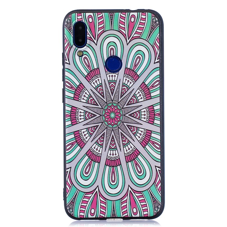Pattern Printing Embossed TPU Case for Xiaomi Redmi Note 7S / Note 7 / Note 7 Pro (India) - Symmetric Pattern-2