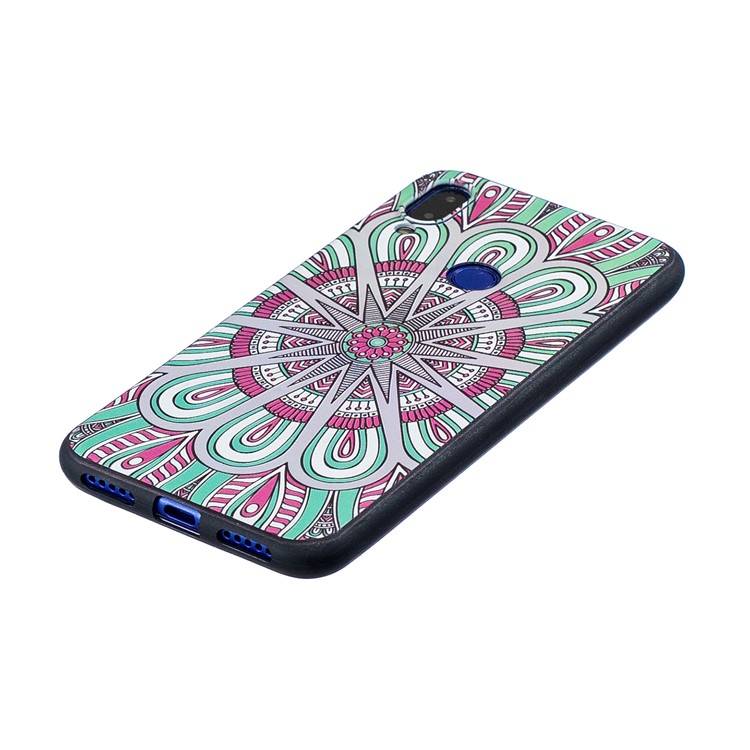 Pattern Printing Embossed TPU Case for Xiaomi Redmi Note 7S / Note 7 / Note 7 Pro (India) - Symmetric Pattern-3