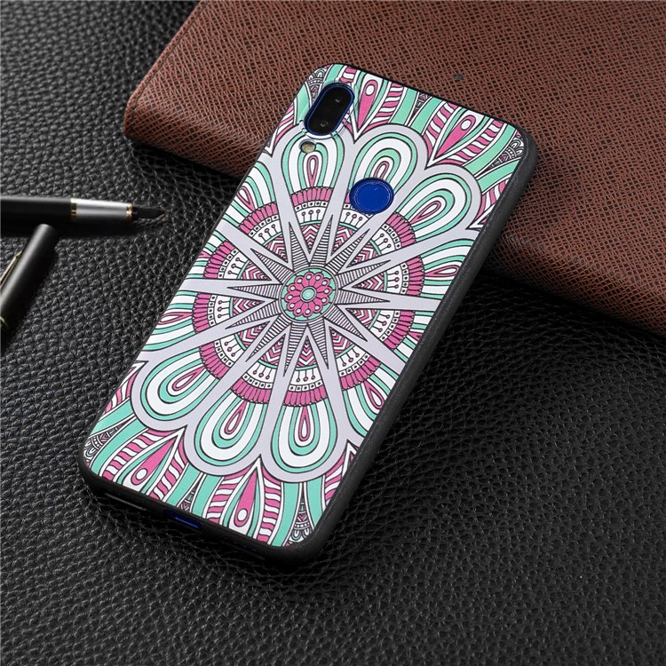 Pattern Printing Embossed TPU Case for Xiaomi Redmi Note 7S / Note 7 / Note 7 Pro (India) - Symmetric Pattern-6