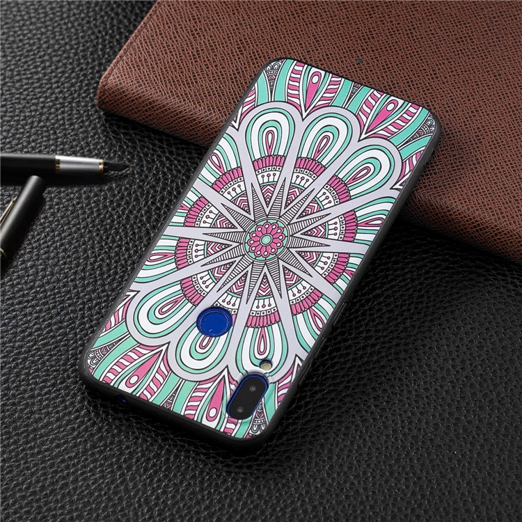 Pattern Printing Embossed TPU Case for Xiaomi Redmi Note 7S / Note 7 / Note 7 Pro (India) - Symmetric Pattern-7