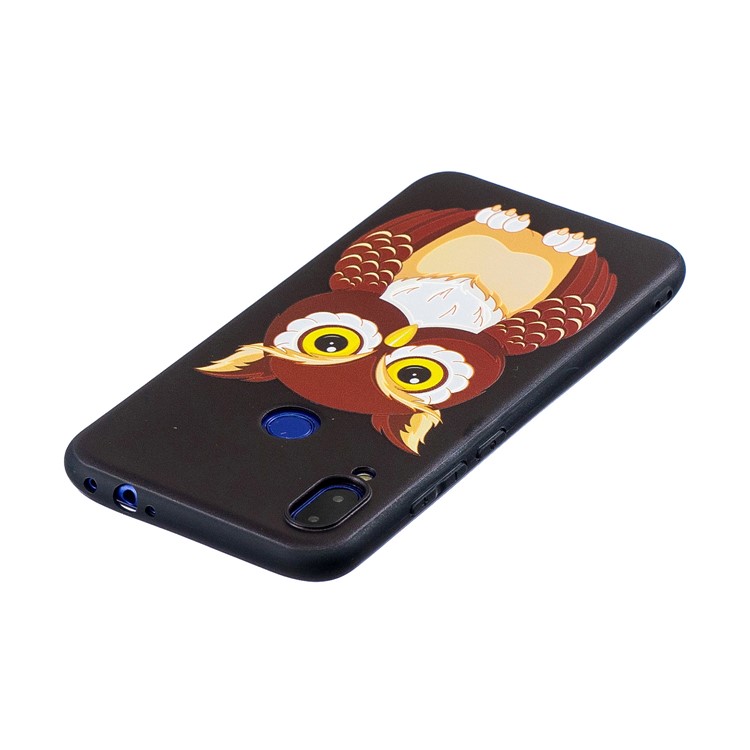 Pattern Printing Embossed TPU Case for Xiaomi Redmi Note 7S / Note 7 / Note 7 Pro (India) - Brown Owl-6