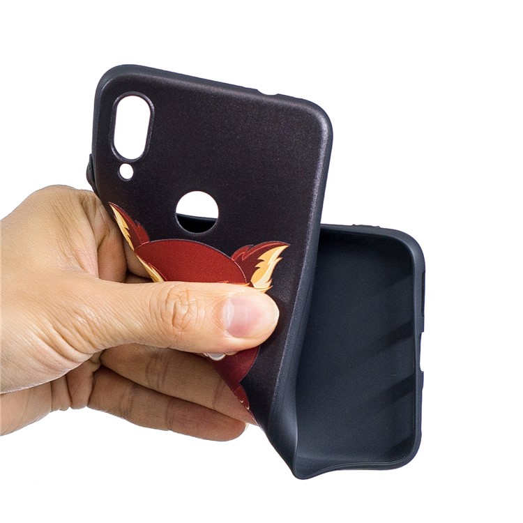 Pattern Printing Embossed TPU Case for Xiaomi Redmi Note 7S / Note 7 / Note 7 Pro (India) - Brown Owl-7