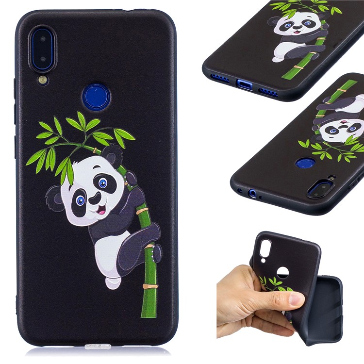 Pattern Printing Embossed TPU Case for Xiaomi Redmi Note 7S / Note 7 / Note 7 Pro (India) - Panda Pattern-1