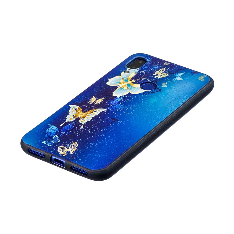 Pattern Printing Embossed TPU Case for Xiaomi Redmi Note 7S / Note 7 / Note 7 Pro (India) - Butterfly Pattern-5