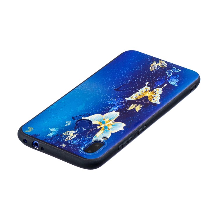 Pattern Printing Embossed TPU Case for Xiaomi Redmi Note 7S / Note 7 / Note 7 Pro (India) - Butterfly Pattern-6