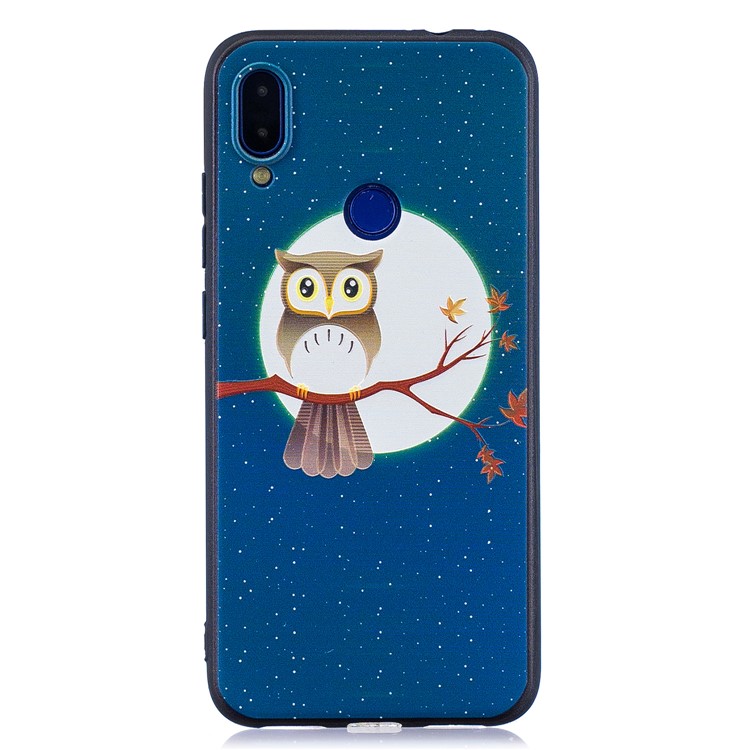 Pattern Printing Embossed TPU Case for Xiaomi Redmi Note 7S / Note 7 / Note 7 Pro (India) - Owl on the Branch-4