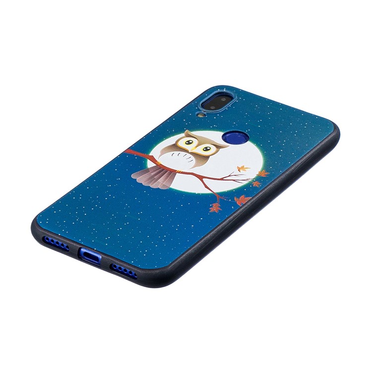 Pattern Printing Embossed TPU Case for Xiaomi Redmi Note 7S / Note 7 / Note 7 Pro (India) - Owl on the Branch-5