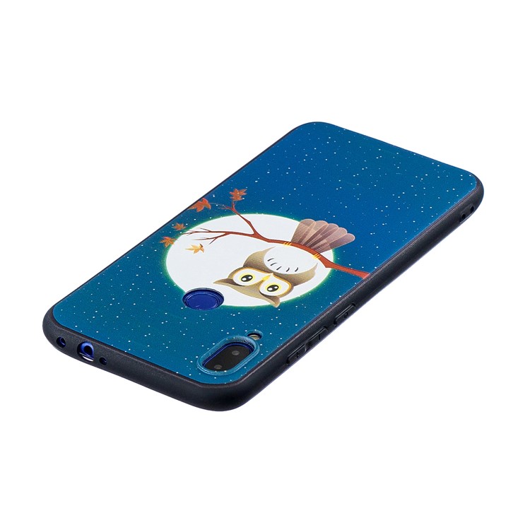 Pattern Printing Embossed TPU Case for Xiaomi Redmi Note 7S / Note 7 / Note 7 Pro (India) - Owl on the Branch-6
