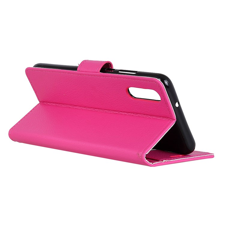 Litchi Skin Wallet Leather Stand Case for Xiaomi Mi 9 SE - Rose-8