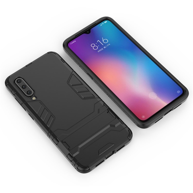 Plastic + TPU Hybrid Case with Kickstand for Xiaomi Mi 9 - Black-3
