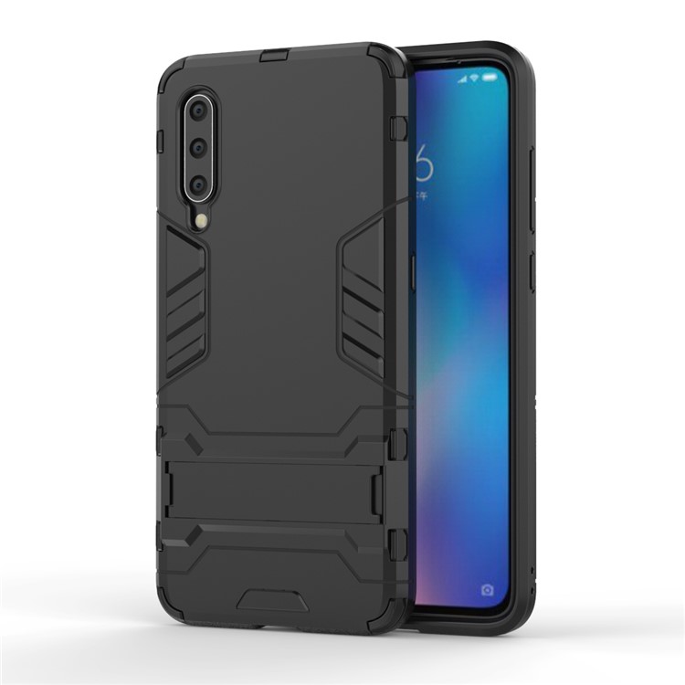 Plastic + TPU Hybrid Case with Kickstand for Xiaomi Mi 9 - Black-4
