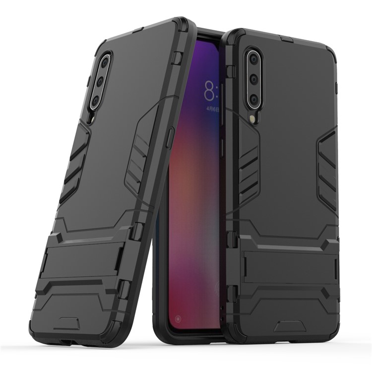 Plastic + TPU Hybrid Case with Kickstand for Xiaomi Mi 9 - Black-5