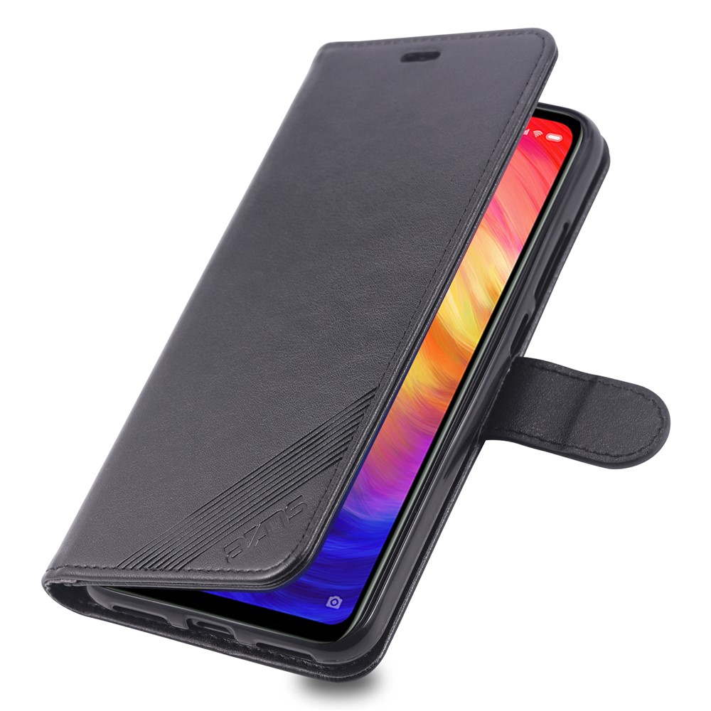 AZNS Leather Wallet Case for Xiaomi Redmi Note 7 / Note 7 Pro (India) - Black-7