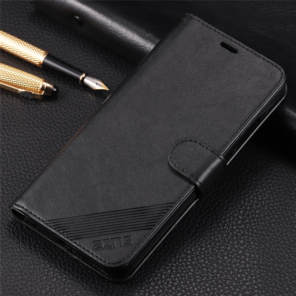 AZNS Leather Wallet Case for Xiaomi Redmi Note 7 / Note 7 Pro (India) - Black-8