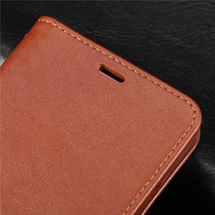 AZNS Leather Wallet Case for Xiaomi Redmi Note 7S / Note 7 / Note 7 Pro (India) - Brown-10