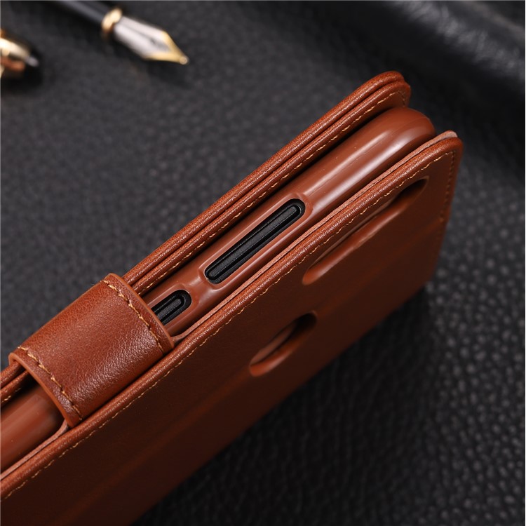 AZNS Leather Wallet Case for Xiaomi Redmi Note 7S / Note 7 / Note 7 Pro (India) - Brown-15