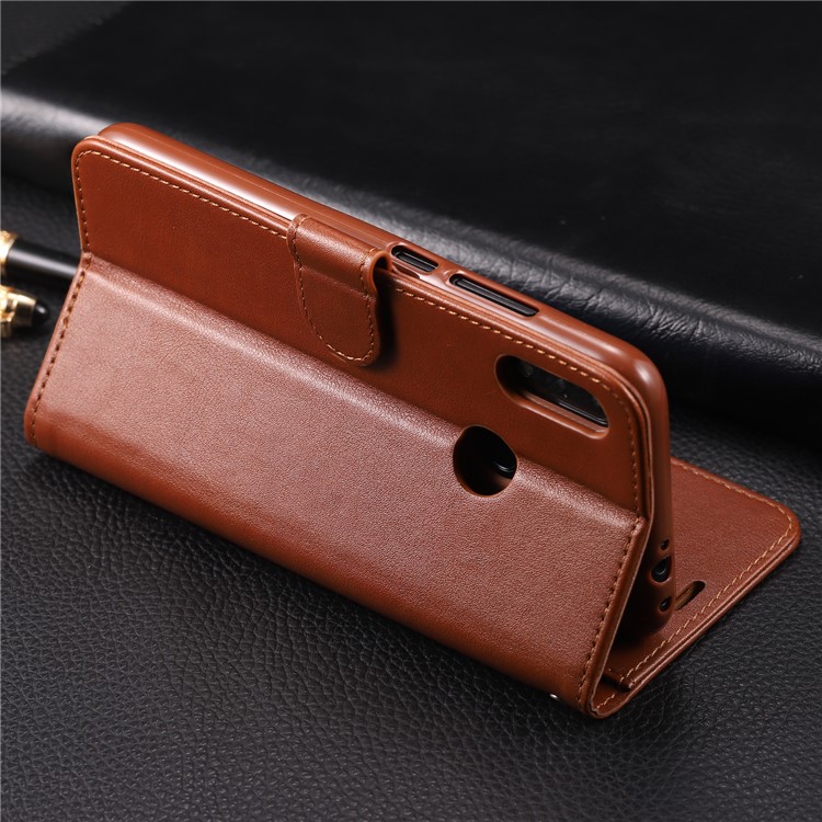 AZNS Leather Wallet Case for Xiaomi Redmi Note 7S / Note 7 / Note 7 Pro (India) - Brown-18