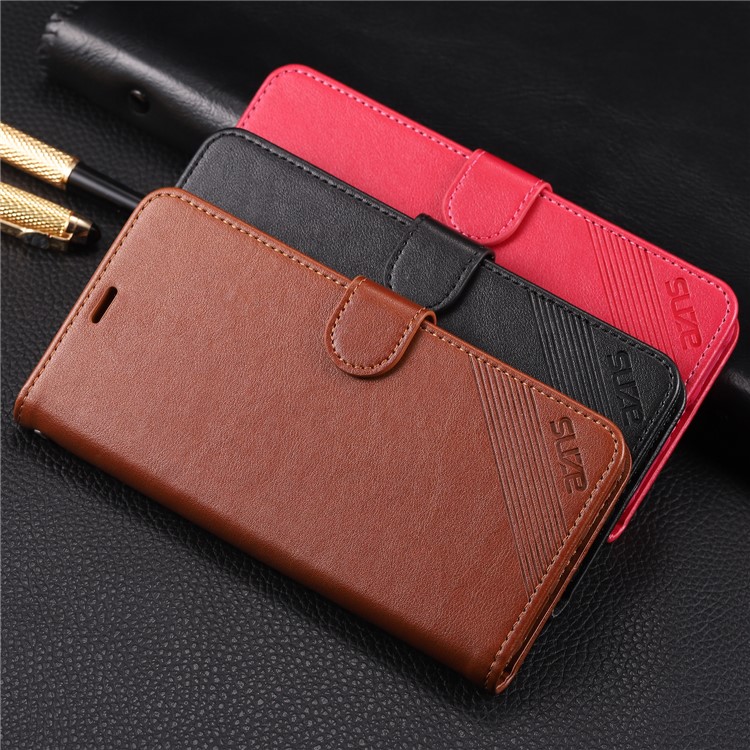 AZNS Leather Wallet Case for Xiaomi Redmi Note 7S / Note 7 / Note 7 Pro (India) - Brown-22