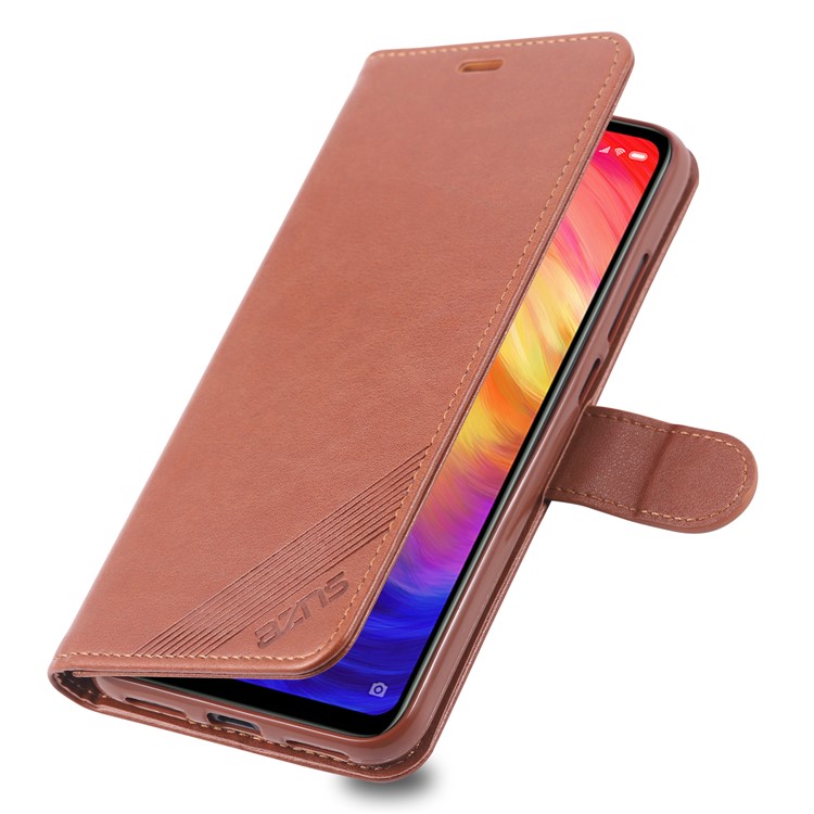 AZNS Leather Wallet Case for Xiaomi Redmi Note 7S / Note 7 / Note 7 Pro (India) - Brown-7