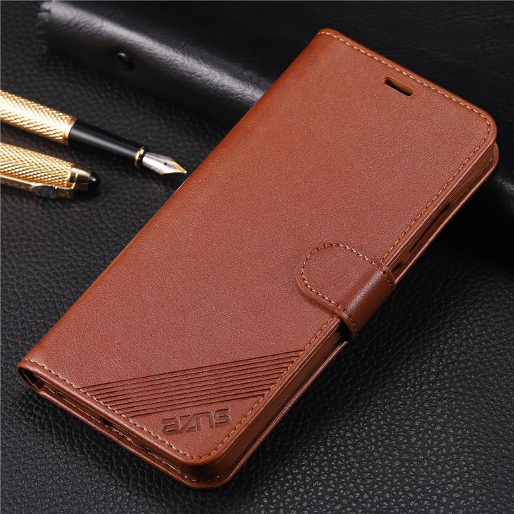 AZNS Leather Wallet Case for Xiaomi Redmi Note 7S / Note 7 / Note 7 Pro (India) - Brown-8