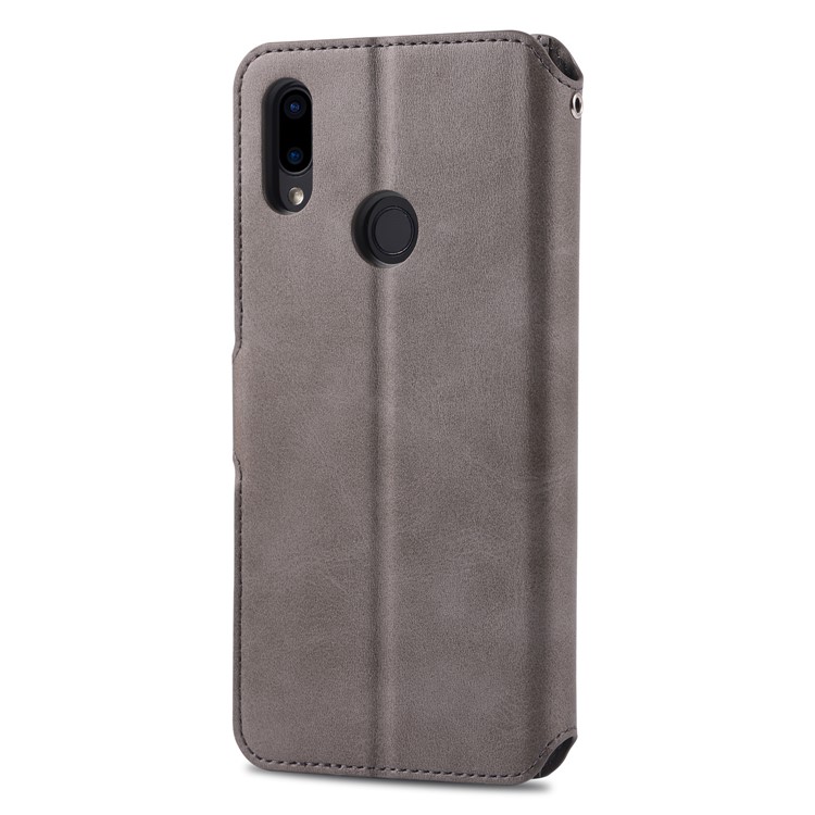 AZNS Leather Stand Case with Card Slots for Xiaomi Redmi Note 7S / Note 7 / Note 7 Pro (India) - Grey-3