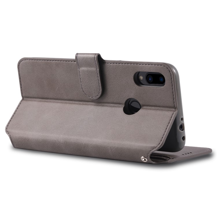 AZNS Leather Stand Case with Card Slots for Xiaomi Redmi Note 7S / Note 7 / Note 7 Pro (India) - Grey-5
