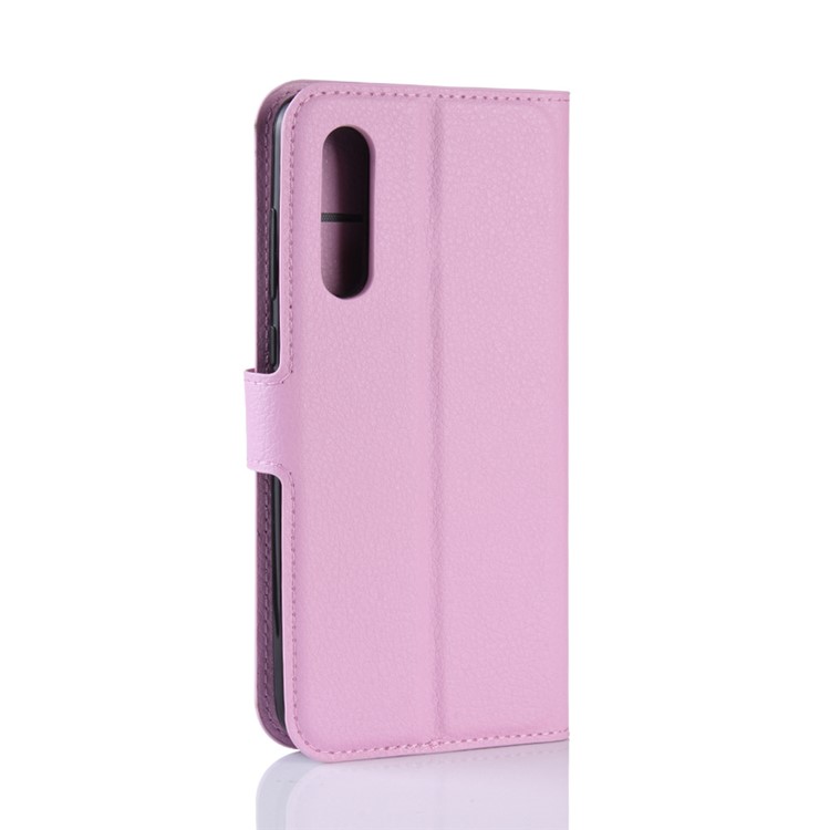 Litchi Skin PU Leather Magnetic Wallet Protective Case for Xiaomi Mi 9 - Pink-6