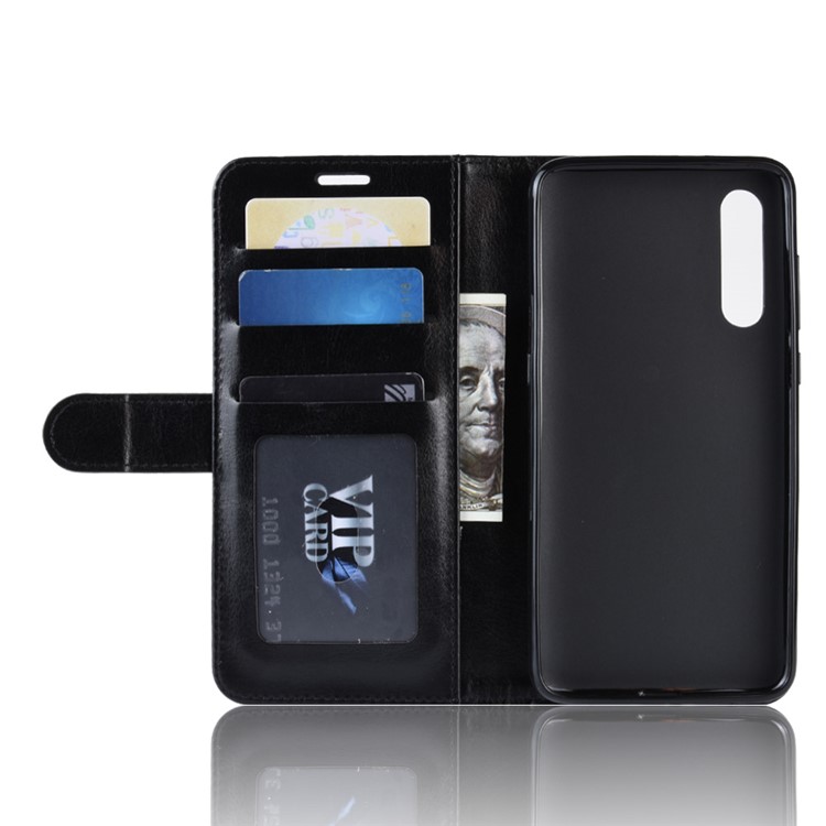 Crazy Horse PU Leather Stand Wallet Flip Case for Xiaomi Mi 9 SE - Black-5