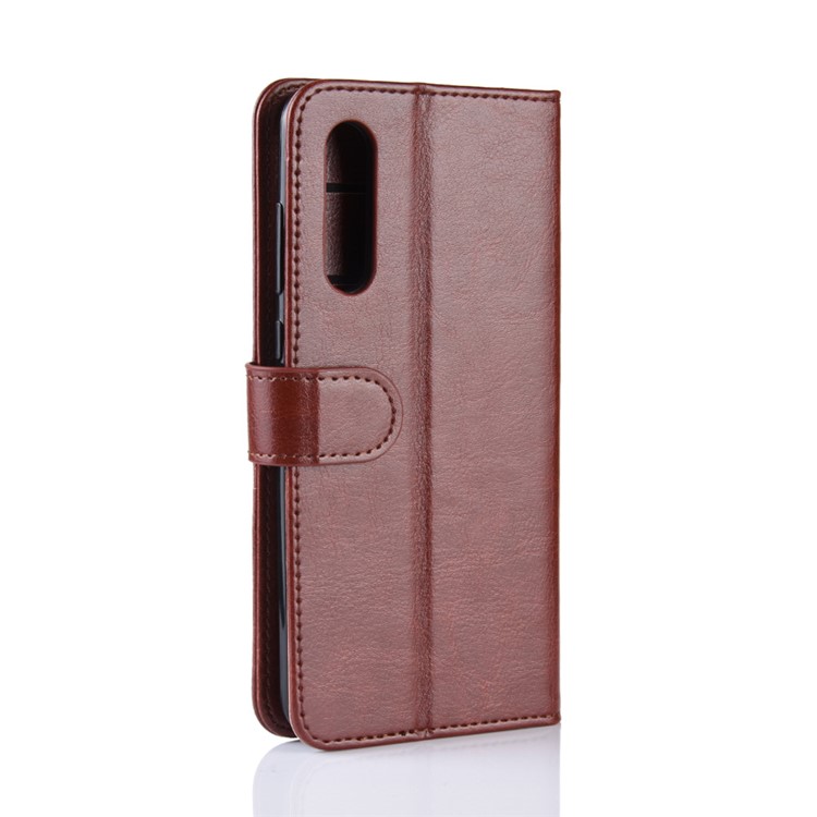 Crazy Horse PU Leather Stand Wallet Flip Case for Xiaomi Mi 9 SE - Brown-4