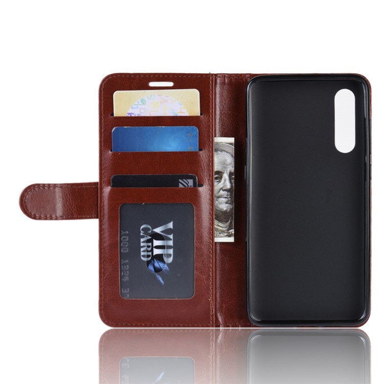 Crazy Horse PU Leather Stand Wallet Flip Case for Xiaomi Mi 9 SE - Brown-5