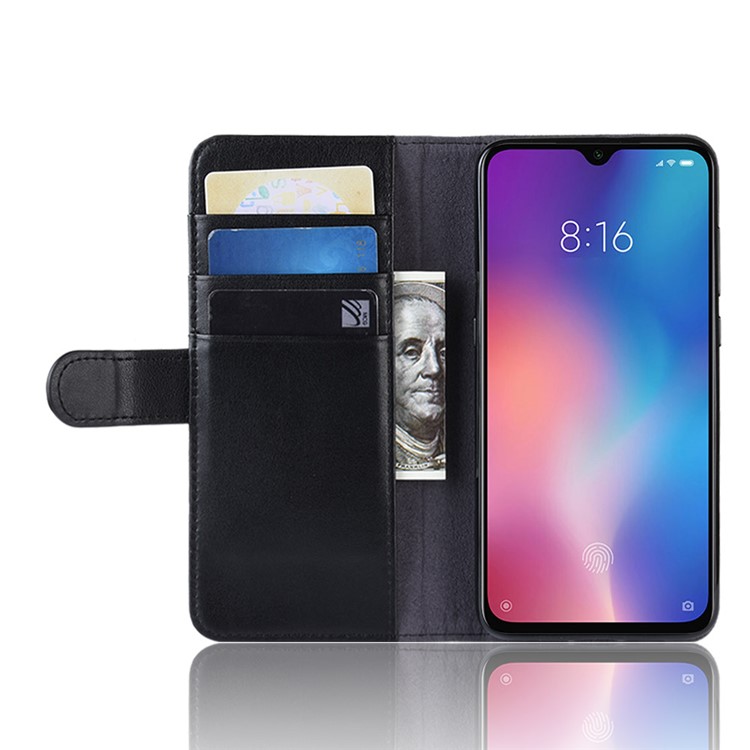 Split Leather Phone Shell with Card Slots for Xiaomi Mi 9 SE - Black-6
