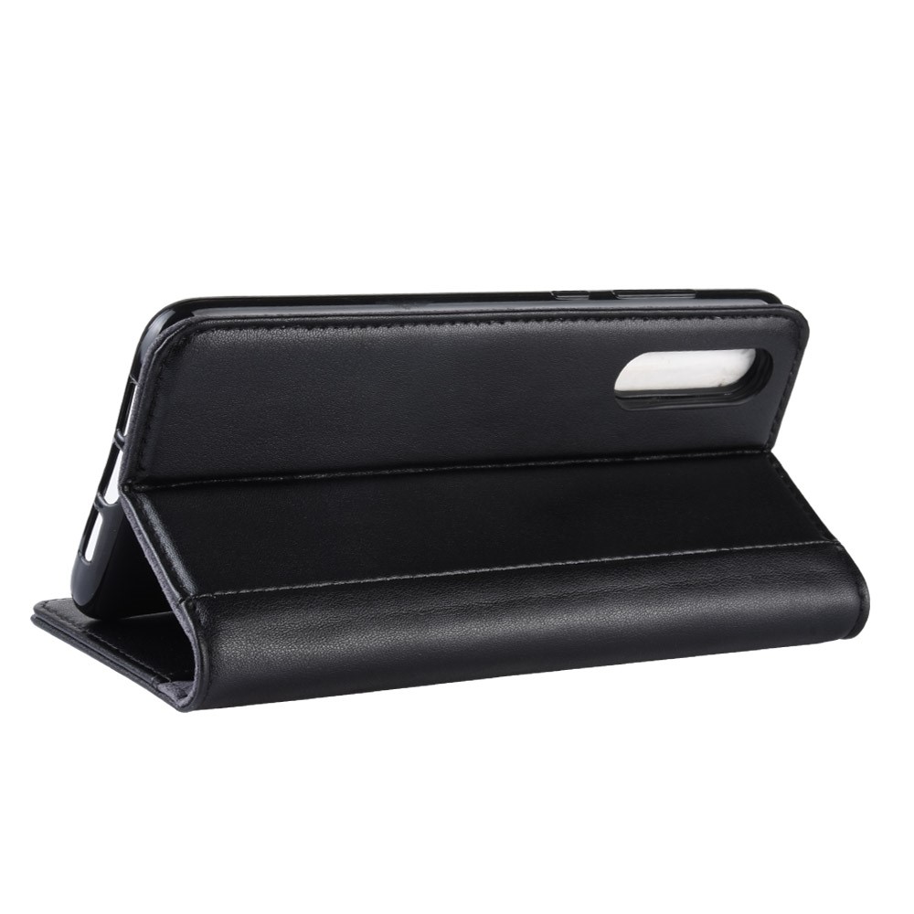 Split Leather Phone Shell with Card Slots for Xiaomi Mi 9/Mi 9 Explore - Black-7