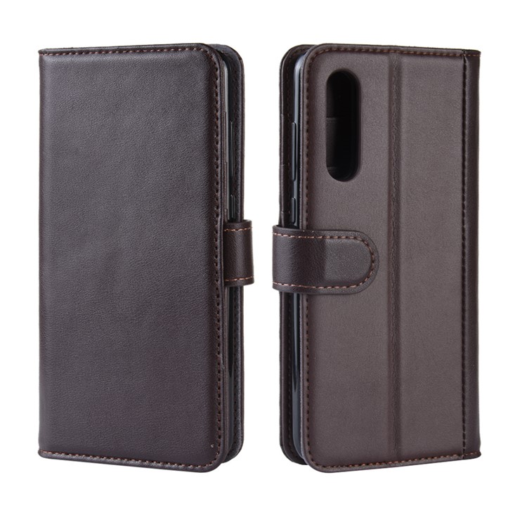 Split Leather Phone Shell with Card Slots for Xiaomi Mi 9/Mi 9 Explore - Brown-2