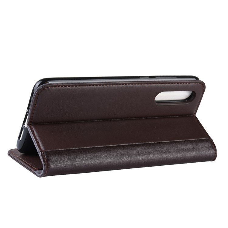 Split Leather Phone Shell with Card Slots for Xiaomi Mi 9/Mi 9 Explore - Brown-7